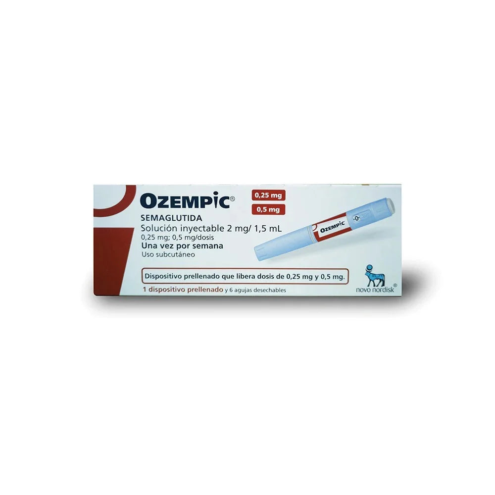 Ozempic Inyectable 2 mg/1.5 ml 1 Dispositivo Prellenado + 6 Agujas Desechables (Suscripción Disponible)